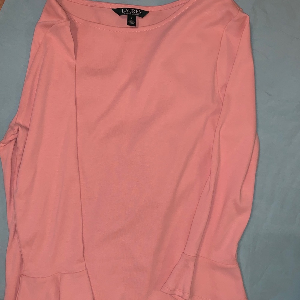 LAUREN By Ralph Lauren long Bell sleeve blouse
